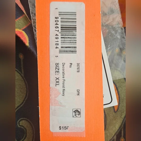 NWT Jude Connally Pru Long Sleeve Cotton Top: Decorative Frond Navy: Size- XXL - Picture 7 of 15